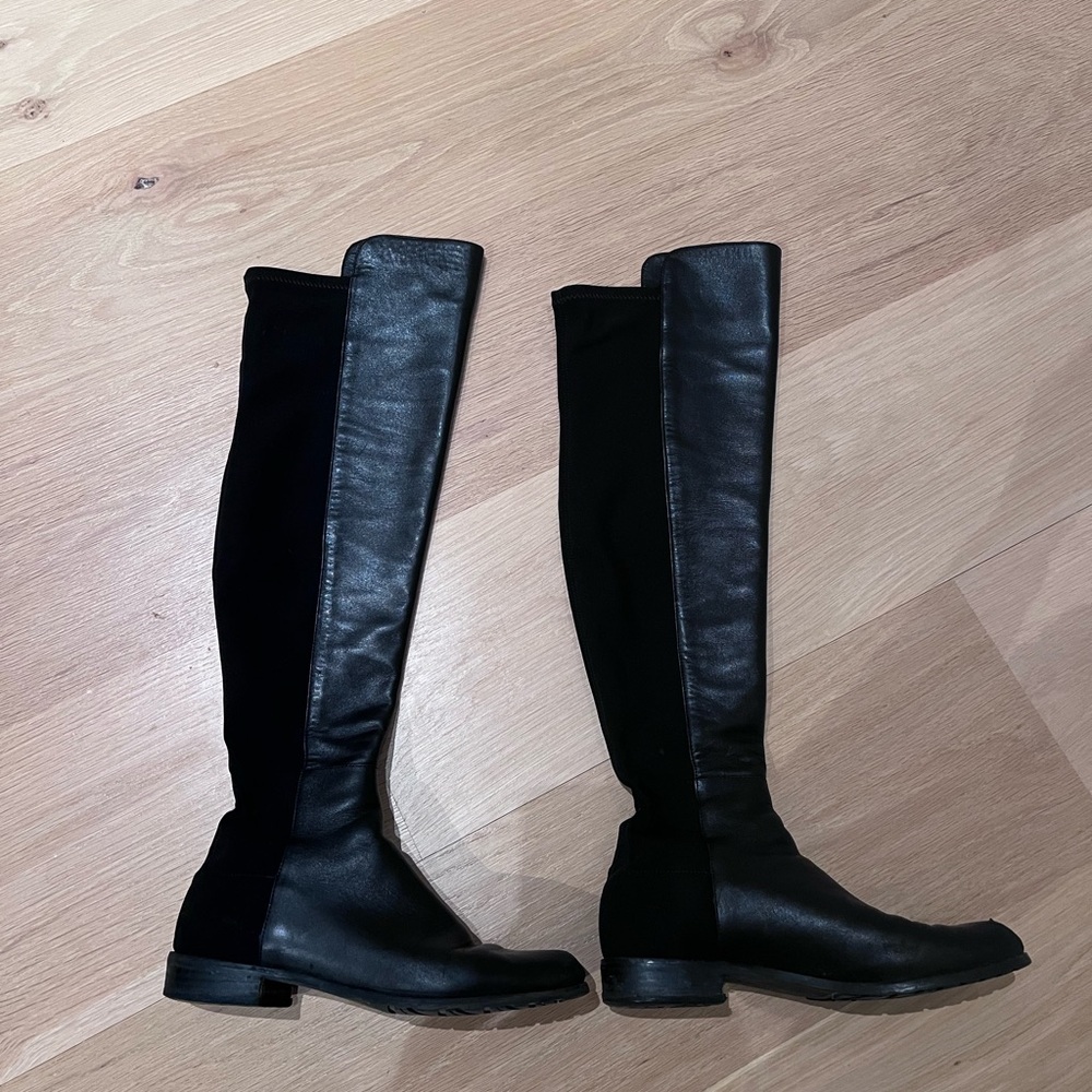 Stuart weitzman 6.5 good black leather
